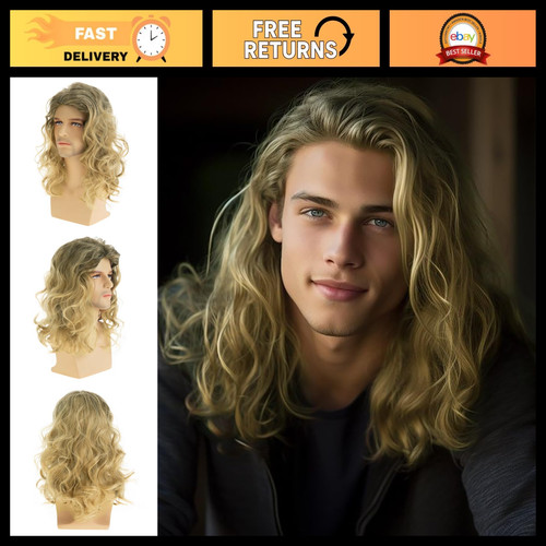 Long wavy blonde - synthetic, wig